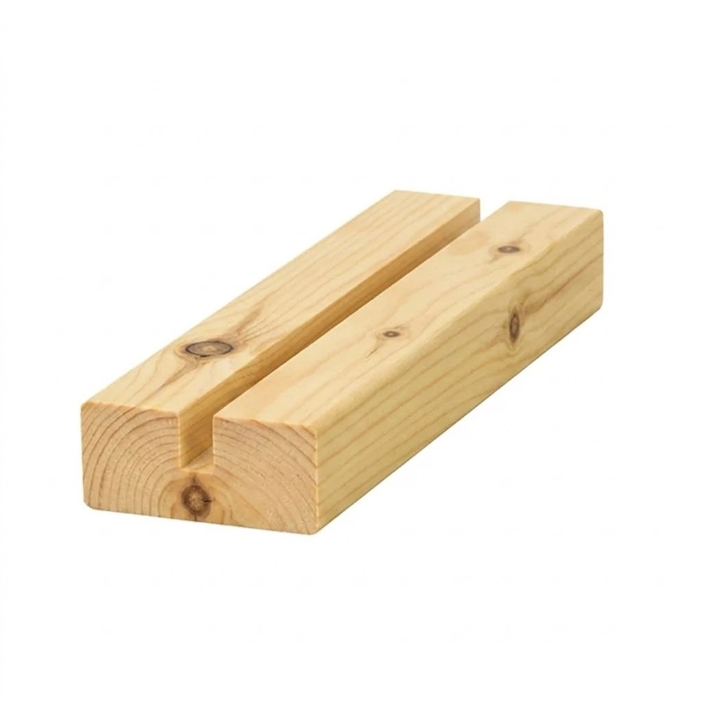 8mm Slot Pine Modern Baserail For Glass